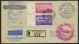 ZULEITUNGSPOST 428 BRIEF, Liechtenstein: 1936, 6. Nordamerikafahrt, Einschreibbrief, Pracht - Zeppelin