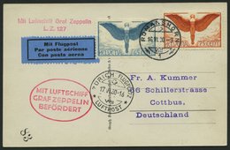 ZULEITUNGSPOST 66 BRIEF, Schweiz: 1930, Schweizfahrt, Prachtkarte - Zeppelins