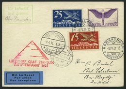 ZULEITUNGSPOST 104 BRIEF, Schweiz: 1931, Ägyptenfahrt, Prachtkarte - Zeppelin