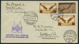 ZULEITUNGSPOST 108Bb BRIEF, Schweiz: 1931, Ostseejahr-Rundfahrt, Abgabe Lübeck, Prachtbrief - Zeppelines