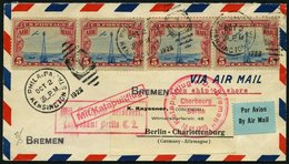 KATAPULTPOST 8a BRIEF, 10.10.1929, &quot,Bremen&quot, - Köln, US-Landpostaufgabe, Prachtbrief - Storia Postale