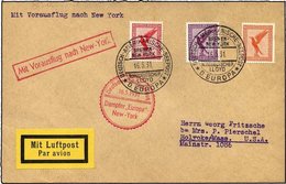 KATAPULTPOST 41b BRIEF, 16.5.1931, Europa - New York, Seepostaufgabe, Prachtbrief - Briefe U. Dokumente