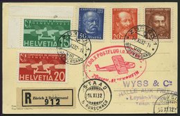 DO-X LUFTPOST 67.CH.a.I. BRIEF, 14.11.1932, Aufgabe Zürich Zum DO X Postflug In Die Schweiz Nach Altenrhein, Ankunftsste - Cartas & Documentos