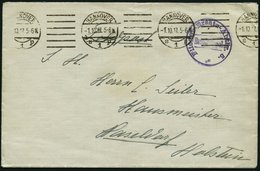 LUFTFAHRT IM I. WELTKRIEG 1917, FLIEGER-ERSATZ-ABTEILUNG 5, Violetter Briefstempel Auf Brief Von HANNOVER Nach Haseldorf - Airplanes