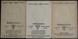 LUFTPOST-VIGNETTEN 1925, Zeppelin-Eckener-Spende, 3 Verschiedene Paasepartout-Umschläge Mit Jeweils Einer Serie Von 4 Ka - Posta Aerea & Zeppelin