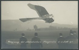 ALTE ANSICHTSKARTEN 1911, Schwäbische Flugwoche 10.-13.09., Fotokarte Hirt Auf Rumpler Taube, Ungebraucht, Pracht - Altri & Non Classificati