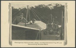 ALTE ANSICHTSKARTEN 1912, Deutscher Zuverlässigkeitsflug Am Oberrhein, Offizielle Postkarte No. 2 Mit Dem Sieger Hellmut - Sonstige & Ohne Zuordnung