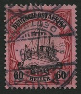 DEUTSCH-OSTAFRIKA 37 O, 1906, 60 H. Dunkelrötlichkarmin/schwarz Auf Mattrosarot, Mit Wz., Pracht, Signiert, Mi. 240.- - Duits-Oost-Afrika