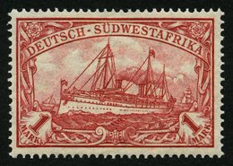 DSWA 29B *, 1919, 1 M. Rotkarmin, Mit Wz., Gezähnt B, Falzrest, Pracht, Mi. 50.- - Africa Tedesca Del Sud-Ovest