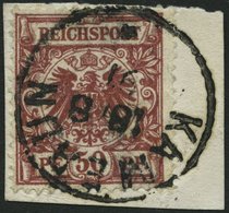 KAMERUN V 50b BrfStk, 1891, 50 Pf. Braunrot, Stempel KAMERUN, üblich Gezähnt Pracht, Gepr. Jäschke-L., Mi. 350.- - Camerun