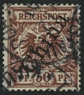 KIAUTSCHOU M 6II O, 1901, 50 Pf. Steiler Aufdruck, Stempel TSINGTAU KIAUTSCHOU *a, Pracht - Kiautschou