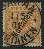 MARIANEN 5IIa O, 1900, 25 Pf. Gelblichorange Steiler Aufdruck, Pracht, Gepr. Dr. Lantelme, Mi. 190.- - Islas Maríanas