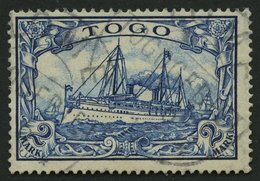 TOGO 17 O, 1900, 2 M. Schwärzlichblau, Pracht, Mi. 100.- - Togo
