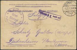 DT. FP IM BALTIKUM 1914/18 Feldpoststation Nr. 383, 5.9.17, Mit Aptiertem Stempel K.D. FELDPOST ** Auf Ansichtskarte (Ri - Lettonia