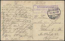 LETTLAND 767 BRIEF, K.D. FELDPOSTEXPED. 88. INFANTERIE-DIV., 2.7.16, Auf Ansichtskarte (Mitau-Poststraße) Nach Chemnitz, - Lettonia