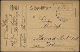 DT. FP IM BALTIKUM 1914/18 K.D. FELDPOSTEXPED. DER 108. INFANT.-DIV. A, 13.1.16, Auf Feldpost-Vordruckkarte Nach Kaisera - Latvia