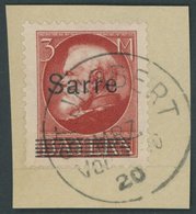 SAARGEBIET 29 BrfStk, 1920, 3 M. Bayern-Sarre, Stempel ST. INGBERT, Prachtbriefstück, Kurzbefund Braun, Mi. (200.-) - Otros & Sin Clasificación