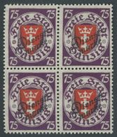 DIENSTMARKEN D 51 VB **, 1924, 75 Pf. Dunkelviolettpurpur/zinnoberrot Im Viererblock, Postfrisch, Pracht, Mi. 880.- - Sonstige & Ohne Zuordnung