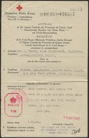 JERSEY 1941, Antrag Auf Nachrichtenvermittlung Des Deutschen Roten Kreuzes, Absender In St. Peter, Jersey, Pracht - Occupation 1938-45