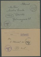 FELDPOST II. WK BELEGE 1944, 2 Feldpostbriefe Mit Adlerbriefstempel M 54073 Nach Wien Und M 55298 An Den 2. Admiral Der  - Besetzungen 1938-45