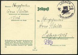 FELDPOST II. WK BELEGE 1940, Feldpost-Postkarte Mit Information über Die Richtige Dienstgradbezeichnung Bei Der Feldpost - Ocupación 1938 – 45