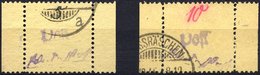 GROSSRÄSCHEN 3S,6S O, 1945, 5 Und 10 Pf. Gebührenmarke Aus Streifen, 2 Prachtwerte, Fotoattest Zierer, Mi. 900.- - Privatpost