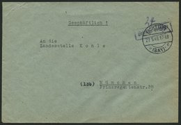 ALL. BES. GEBÜHR BEZAHLT EICHSTÄTT (BAY), 27.5.46, R1 Gebühr Bezahlt, Handschriftlich 24, Geschäftsbrief Feinst - Sonstige & Ohne Zuordnung