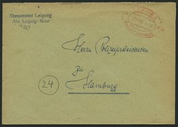 ALL. BES. GEBÜHR BEZAHLT LEIPZIG 4 Gebühr Bezahlt, 7.11.46, Roter Ellipsenstempel, Behördenbrief Feinst - Altri & Non Classificati