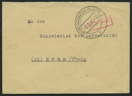 ALL. BES. GEBÜHR BEZAHLT LUDWIGSHAFEN (RHEIN), 2.2.46, Roter R1 Gebühr Bezahlt, Kleiner Prachtbrief - Sonstige & Ohne Zuordnung