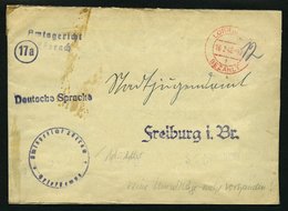 ALL. BES. GEBÜHR BEZAHLT LÖRRACH BEZAHLT, 16.2.46, Roter K2 Auf Behördenbrief Der Zweifach Verwendet Wurde, Feinst - Altri & Non Classificati