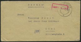 ALL. BES. GEBÜHR BEZAHLT MEININGEN, 26.2.46, Roter R1 Gebühr Bezahlt, Prachtbrief - Autres & Non Classés