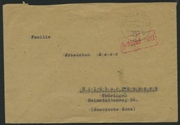 ALL. BES. GEBÜHR BEZAHLT REDWITZ A RODACH, 13.11.45, Roter R1 Gebühr Bezahlt, Handschriftlich 12, Prachtbrief - Altri & Non Classificati