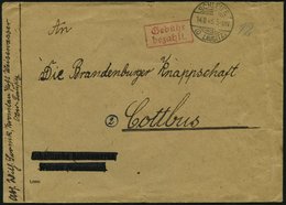 ALL. BES. GEBÜHR BEZAHLT SCHLEIFE (O LAUSITZ), 14.8.45, Roter R2 Gebühr Bezahlt, Handschriftlich 12, Brief Feinst - Otros & Sin Clasificación