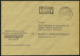 ALL. BES. GEBÜHR BEZAHLT SCHÖNEBECK (ELBE), 22.8.45, R2 Gebühr Bezahlt, Geschäftsbrief, Pracht - Autres & Non Classés