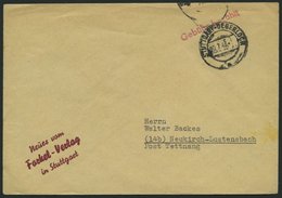 ALL. BES. GEBÜHR BEZAHLT STUTTGART-DEGERLOCH, 10.7.46, Roter L1 Gebühr Bezahlt, Brief Feinst - Other & Unclassified