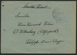 ALL. BES. GEBÜHR BEZAHLT TANGERHÜTTE, 04.10.45, Violetter R2 Gebühr Bezahlt, Brief Feinst - Sonstige & Ohne Zuordnung