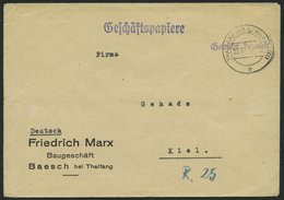 ALL. BES. GEBÜHR BEZAHLT THALFANG (KR BERNKASTEL), 22.8.48, Violetter L1 Gebühr Bezahlt, Brief Feinst - Sonstige & Ohne Zuordnung