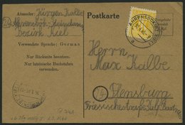 ALL. BES. AUFBRAUCHAUSGABEN P 741II BRIEF, 1946, 6 Pf. Schwarz, Absender 15 Mm Lang, Mit 6 Pf. AM-Post, Prachtkarte Von  - Otros & Sin Clasificación