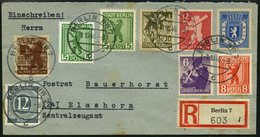 BERLIN UND BRANDENBURG 3AVIII BRIEF, 1945, 8 Pf. Orangerot, Gezähnt, Mit Abart Ca. 15 Kleine Punkte Rechts Im Rand Und I - Otros & Sin Clasificación