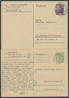 BERLIN UND BRANDENBURG P 1/2 BRIEF, 1945, Berliner Bär, Ohne Postleitzahlkreise, 2 Gebrauchte Prachtkarten - Other & Unclassified