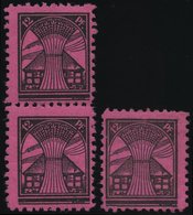 MECKLENBURG-VORPOMMERN 16IPFIII,IV *, **, 1945, 12 Pf. Schwarz Auf Lilarosa Mit Plattenfehler Unterste Randlinie Ganz Li - Altri & Non Classificati