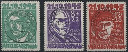 MECKLENBURG-VORPOMMERN 20-22a O, 1945, Faschismus, Prachtsatz, Gepr. Kramp, Mi. 240.- - Altri & Non Classificati