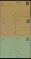 MECKLENBURG-VORPOMMERN P 5-7 BRIEF, Ganzsachen: 1945, 6 Pf., 6 Ungebrauchte Karten: P 5a,b, P 6 (3 Verschiedene Kartons) - Sonstige & Ohne Zuordnung