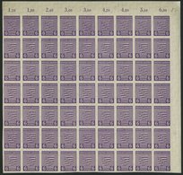 PROVINZ SACHSEN 69Xb **, 1945, 6 Pf. Rötlichgrauviolett, Wz. X, 63x Im Bogenteil, Pracht, Mi. 378.- - Autres & Non Classés