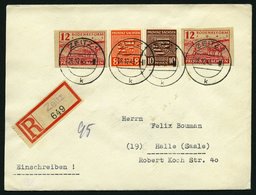 PROVINZ SACHSEN 72 BRIEF, 1945, 10 Pf. Rötlichbraun Mit Zusatzfrankatur Auf Portogerechtem Einschreibbrief Aus ZEITZ, Pr - Autres & Non Classés