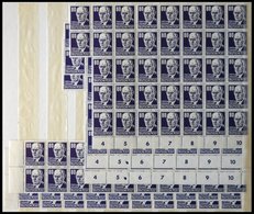 DDR 339vaXI **, 1952, 80 Pf. Thälmann, Gestrichenes Papier, Wz. 2XI, 234x In Bogenteilen, Pracht, Mi. 1872.- - Used Stamps