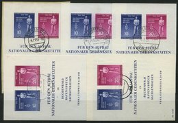 DDR Bl. 11 O, 1955, Block Faschismus, 5x, Mit Tagesstempel, Fast Nur Pracht, Mi. 175.- - Usados