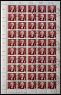 DDR 623 O, 1957, 2 DM Pieck, Wz. 3X, Im Bogen (50) Mit Druckvermerk, Bogenabstempelung, Pracht - Used Stamps