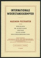 DDR 918-22 BRIEF, 1962, Antifaschisten, Je Auf Maximumkarte Im Sonderheft, Pracht - Oblitérés