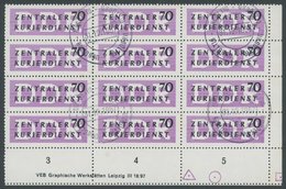 DIENSTMARKEN B D 9L O, 1956, 70 Pf. Mitttelviolettpurpur/schwarz Im 16er-Block Mit Ungültig-Stempel Und 3x Mi.-Nr. 9L (M - Sonstige & Ohne Zuordnung